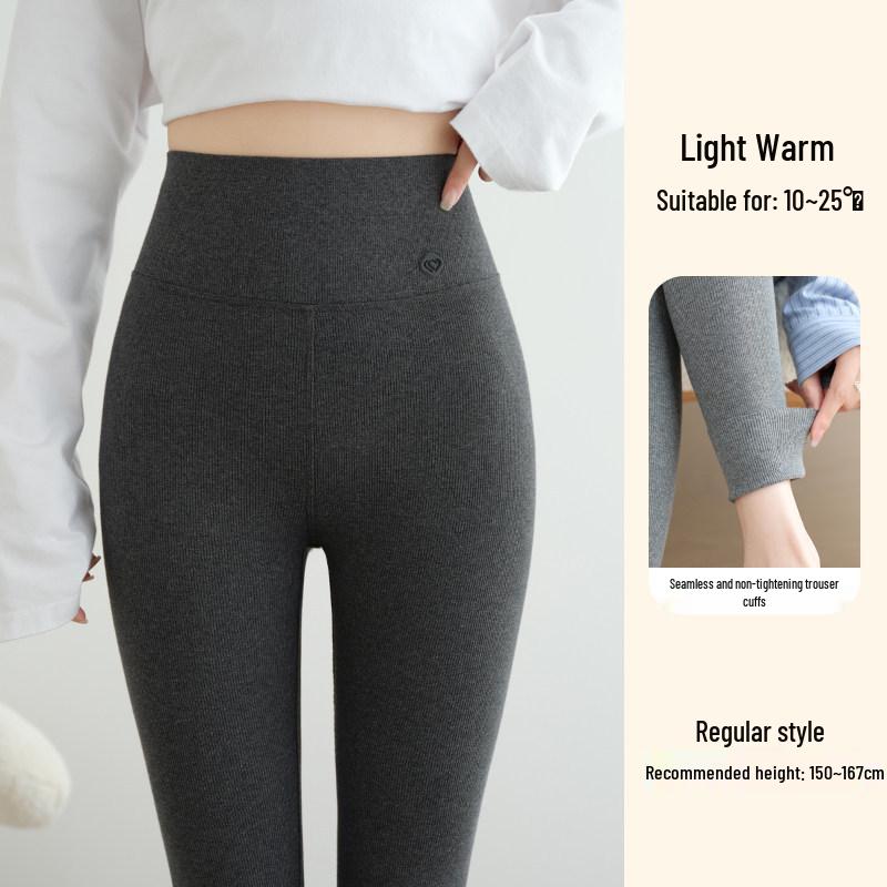 

Women s High Waist Seamless Wool Leggings - Thickened, Plus Velvet, Comfortable Warm Autumn/Winter Slimming Cotton Ankle Pants L