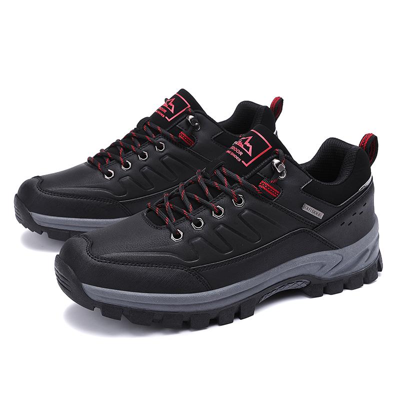 Men's Hiking Boots Waterproof Outdoor Sports Shoes Leather Sneakers Male Plus Size 39-46