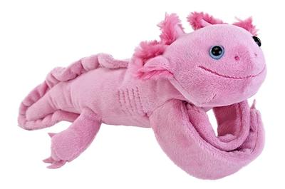 Wild Republic Huggable Axolotl Plush Animal with Slap Huggers W9 X D9 X H24cm Bracelet, Toy, Gift, (28102)