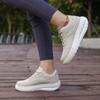 White Platform Women's Sneakers 2025 Autumn Lace-Up Thick Bottom Sports Shoes Woman Pu Leather Breathable Walking Shoes Female