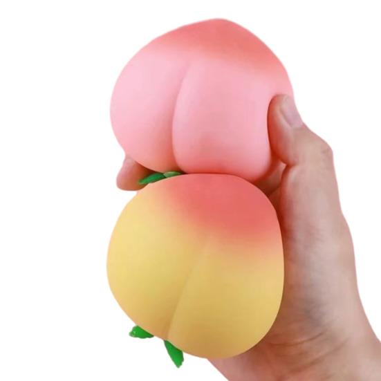 1/2 ks hračka na úlevu od úzkosti broskev mačkací realistická broskev tvarovaná fidget hračka antistresová dekompresní simulace ovoce senzorická pomalu se vracející stresový míček