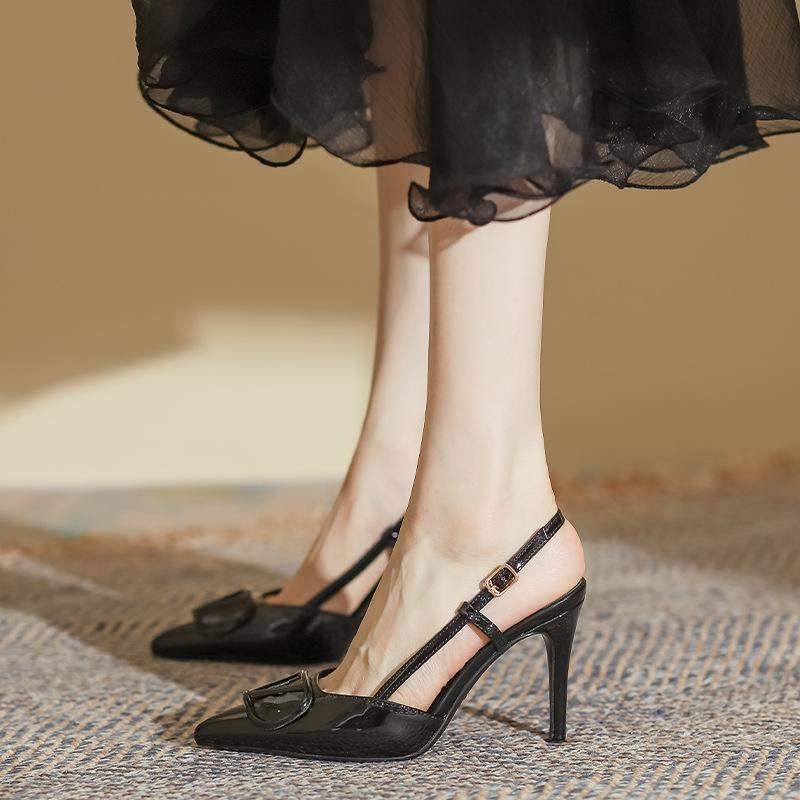 Pointed Sandals Women's Fashion Huizhou Women's Shoes Genuine Leather Spring Women's High Heels Women's Shoes 2025 Spring and Summer Shoes
