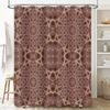 Rustic Bohemian Bathroom DecorPink Geometric Shower Curtain for Spa Retreats Bathrooms Privacy Protection Waterproof Fabric Prin