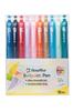 Flexoffice Ballpoint Set of Pastel Colors Light Light and with Rubber for School and Office Use Oil-Based Pens, 10, (Blue, Blue, Red, Orange, Brown,