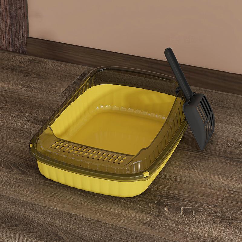 Cat Litter Box Semi-closed Open Splash-proof Cat Excrement Basin Cat Toilet Large Thickened Cat Kitten Potty