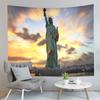 Famous Statue of Liberty Tapestry New York Sunset Night View Tapestry Art Wall Hanging Home Living Room Bedroom Dorm Tapestries