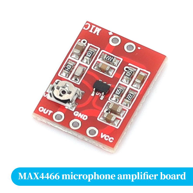 Stlxy MAX4466 Electret Microphone Amplifier Module Adjustable Gain Preamplifier Board Audio Acquisition Preamp