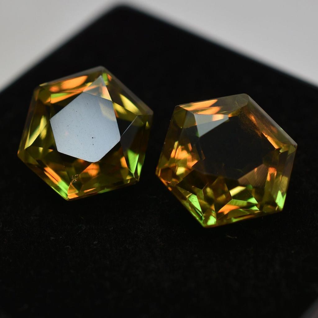 Natural Color Change Alexandrite 16 Ct Fancy Pair Certified Beautiful Gemstone