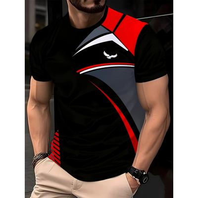 New Men's Fashionable Casual Round Neck Short Sleeved Shirt
