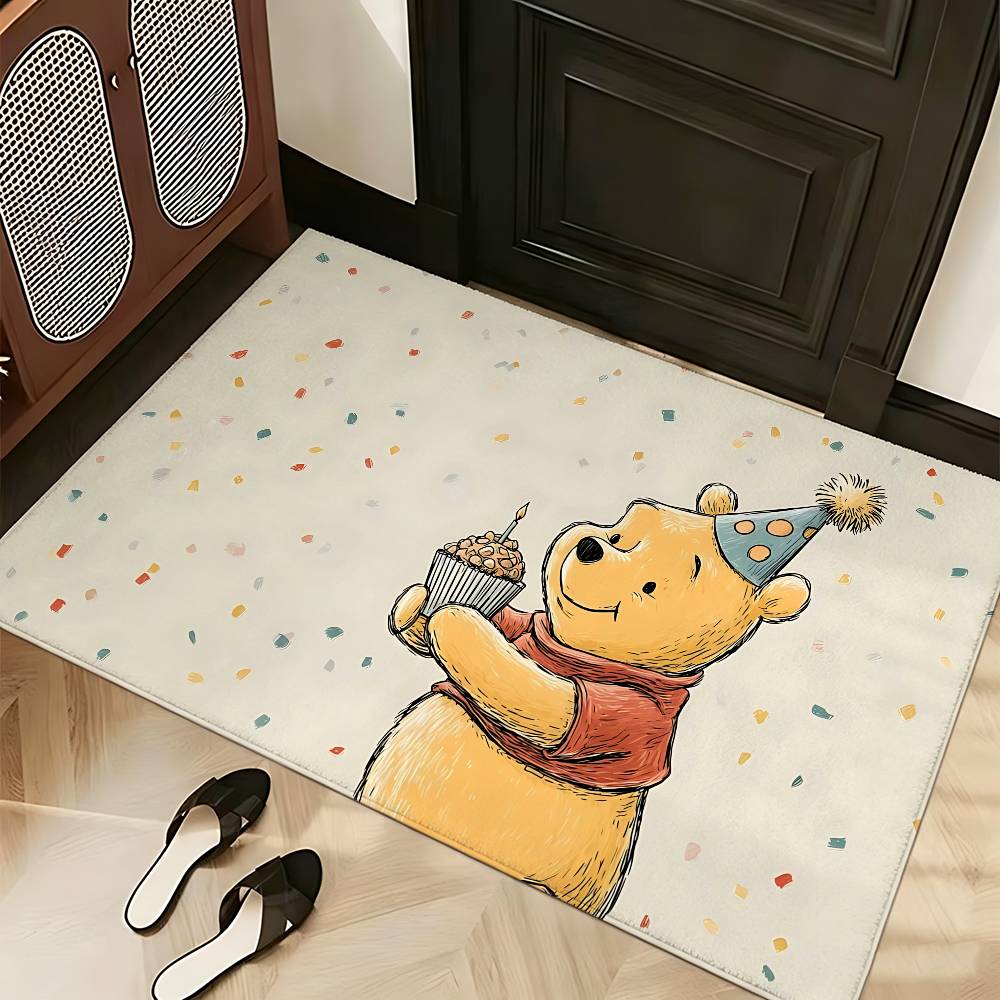 Cute W-Winnie The P-Pooh-S Kawaii Carpet Bathroom Anti-slip Mat Door Mat Home Decoration Mat Entrance Door Mat Scratch-resistant