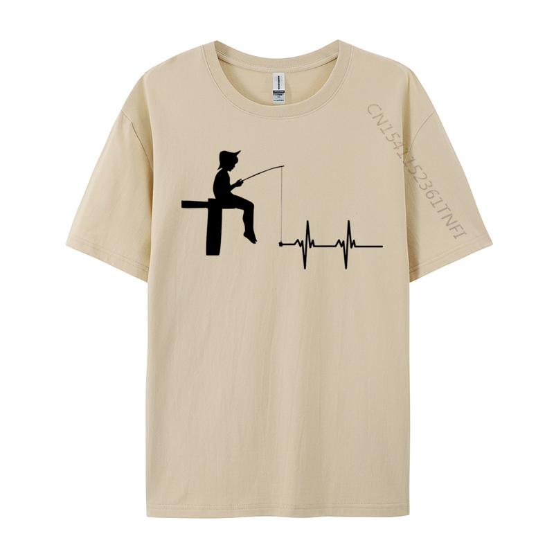 Süßes Herren T-Shirt Liebe Angeln T-Shirt Gruppen Oberteile T-Shirts Herbst Schwarzes Design Oberteil T-Shirts Für Männer T-Shirt