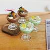 1/12 Scale Dollhouse Beverage Cup Ornaments Simulation Drink Bar Decoration Pretend Play Dolls House Accessories for Girls