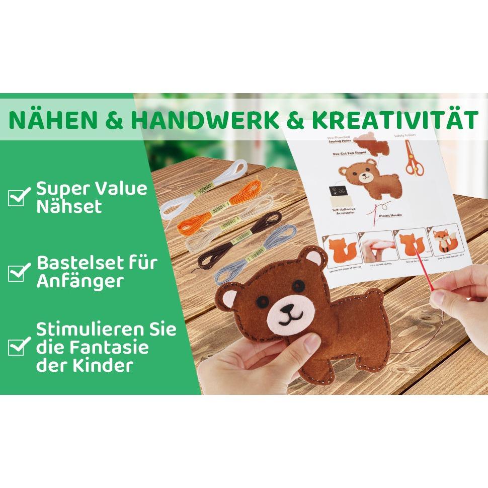 Kit De Costura De Animales De Fieltro Para Niños – 14 Proyectos DIY (Seguro, Educativo, Regalo Perfecto)