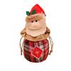 Christmas Decoration Supplies Linen Bag Cartoon Three-Dimensional With Bell Closing Gift Bag Candy Bag