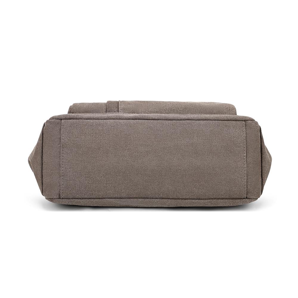 Bolsa Tote de Lona Color Sólida com Múltiplos Bolsos de Grande Capacidade Bolsa de Ombro Feminina Vintage para o Dia a Dia Bolsa Transversal