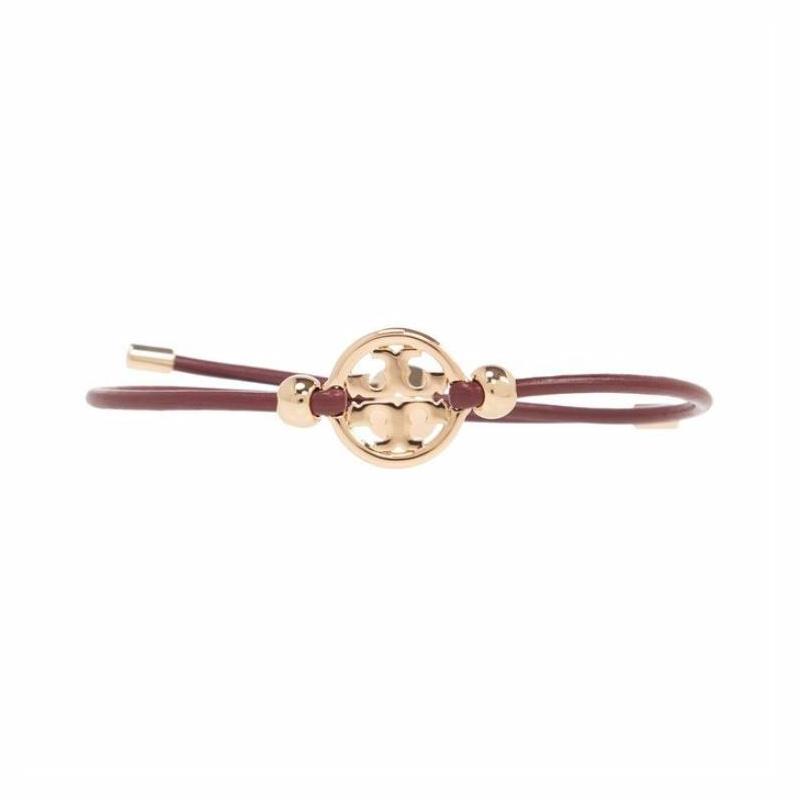 TORY BURCH Circular pattern hollow decoration brass bracelet women's red 144706-600-reddish brown F