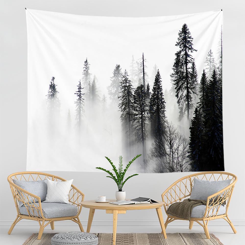 Mountain Psychedelic Tapestry Forest Wall Hanging Bohemian Witchcraft Dorm Decor