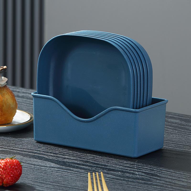 Spit Bone Plate Household Food Grade Fruit Plate Light Luxury High-End Dining Table Garbage Bone Plate Desktop Fruit Snack Fruit Plate