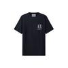 T-shirt Manches Courtes Uni Brodé Logo Homme Hauts Bleu Marine 8NZTPH-ZJH4Z-1510