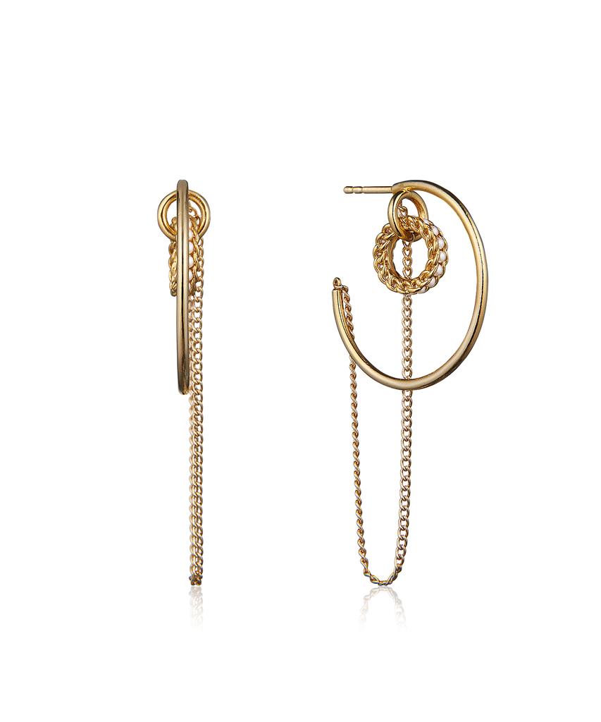 Ille Lan Gentler Hoop Earrings (Chain)