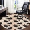 1pc Swan Lake Pattern Office Round Area Rug, Indoor Mat Suitable ForOffice, Under Office Chairs Bedroom Living Room Home Decor, Room Decot045