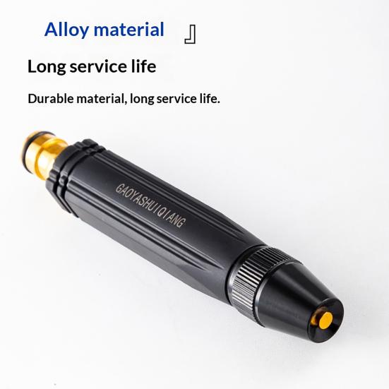 High Pressure Jet Nozzle, Car Wash Hose Nozzle with Adjustable Spray Settings, Booster Nozzle Includes Hose Clamps for Car Washing, Garden Watering,