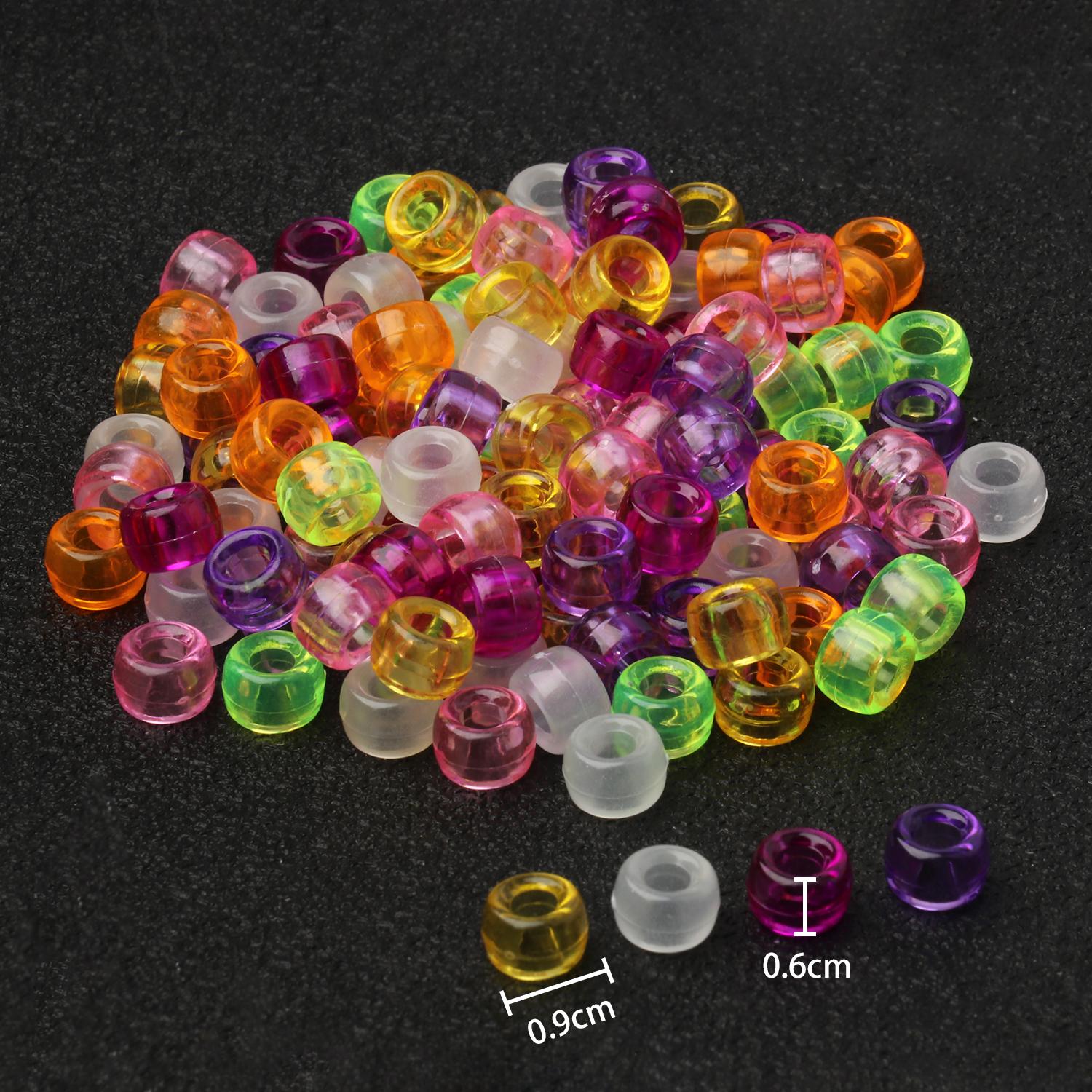 

100 шт./пакет 6x9 мм бусины пони оптом, прозрачные бусины пони для набора для изготовления браслетов, бусины канди, бусины для волос для кос, бусины для рукоделия для изготовления ювелирных изделий 6X9mm-100pcs разноцветный