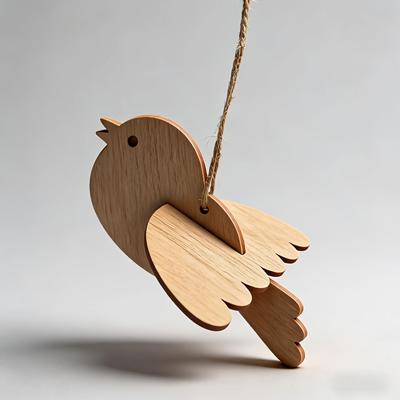 12sets Wooden Bird Puzzle Craft Kit - Colorful Hanging Decorations, Home Decoration Crafts