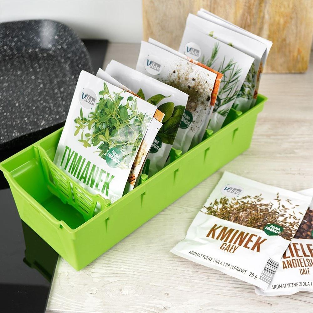 Kitchen Organizer Container for Spices, Herbs, Bags for Drawers, Cabinets