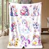 Fantasy Unicorn Art Theme Blanket Lightweight Warm Flannel Blanket Decorative Throw Blanket for Home Decoration