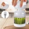 Newest Pickles Jar Dry and Wet Dispenser Reusable Pickle Olives Hourglass Jar Leakproof Food Storage Kitchen Food Separator Tool