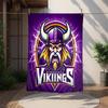 1pc Vikings, Minnesota, Helmet Digital Printed Flannel Blanket, Super Soft Plush Fleece Bed Cover, Multipurpose Four Season Blanket for Sofa