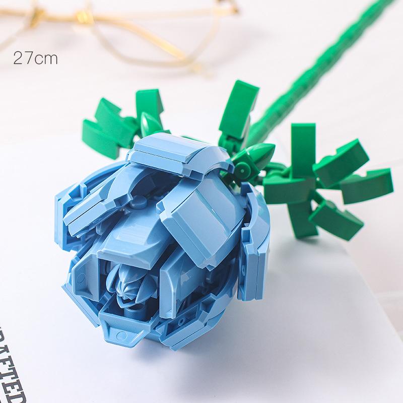 Plastic Small Particle Building Blocks Flower Three-dimensional Puzzle Children Gifts Educational Toys