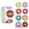 50-500Pcs Donuts Sticker 1Inch Colorful Kids Label Baking Store Decorations Classroom Teacher Encourage Student Reward Stickers