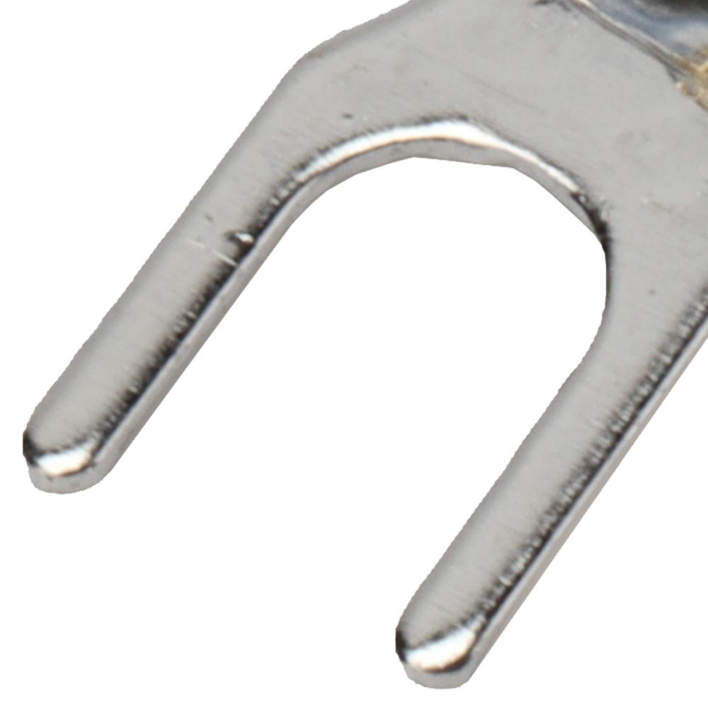 100PCS U Type U Type Electrical Crimp Terminal Blue Fork Terminals Automotive Wiring