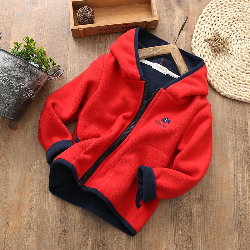 Kids Girls Jacket Coats Autumn Winter Soft Polar Fleece Hoodies Jacket Boys Coat Warm Children Outwear