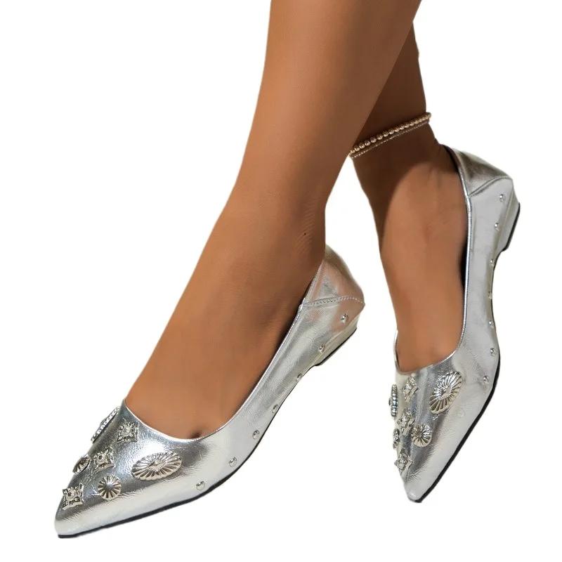 Fashion 2024 Hot Sale Women's Shoes Shallow Women's High Heels Fashion Crystal Daily Pumps Women Sexy Pointed Toe Heels Women Zapatos