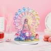 Ferris Wheel Pattern Table Sign Desktop Ornament Waterproof Decorative Accessories Lightweight Collection Colorful, Wall Decor Art