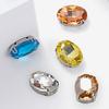 50Pcs/Pack Egg Shape Glass Crystal Stones Diamond Beads Ornament  DIY Garment Clothes Shoes