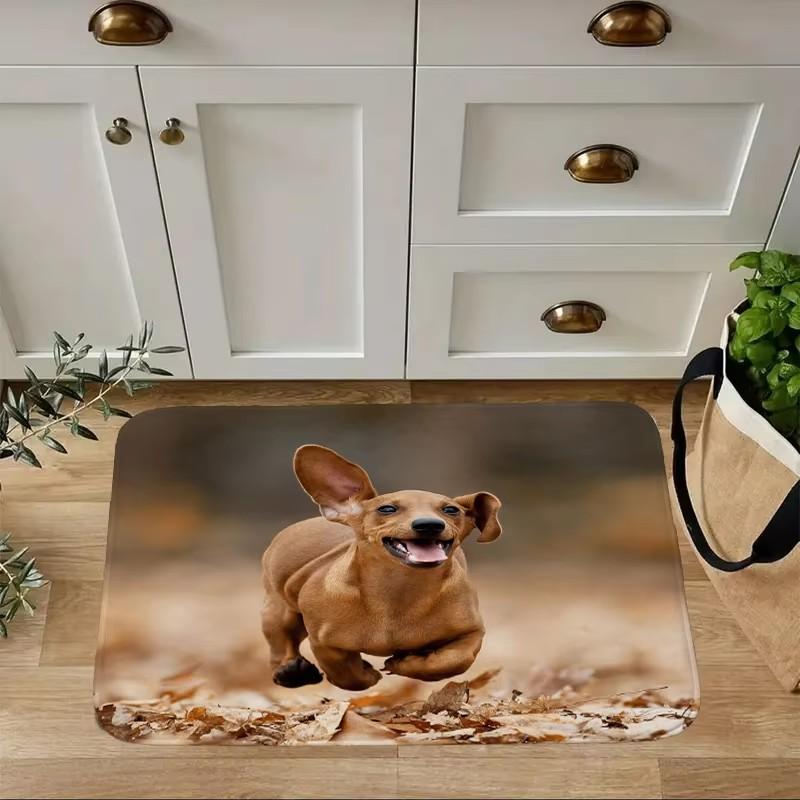 Mini Dachshund Dog Door Mat Decor Animal Pattern Print Rug Living Room Bedroom Entrance Doormat Kitchen Front Non-slip Carpet