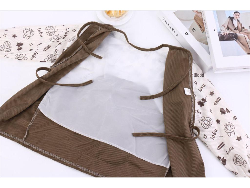 Baby Waterproof Cartoon Smock Bib for Spring/Autumn - Stain and Dirt Resistant