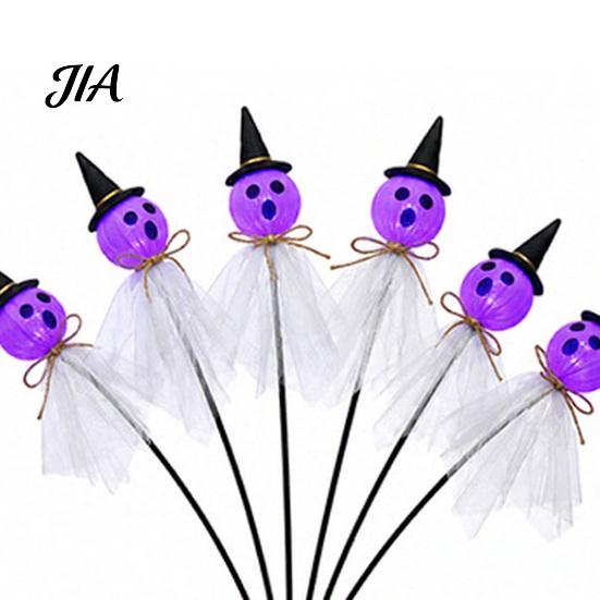 Solar Powered Halloween Ghost Lights Swaying Outdoor Decorations, Stake Light, 6 LEDs Festive Lawn Ornaments for Parties Pathway Lights, Waterproof