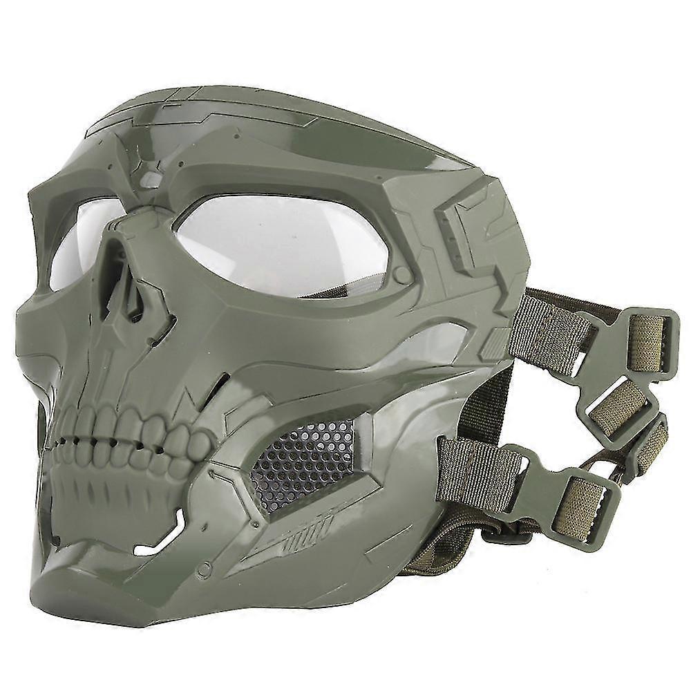 Neue Skull Taktische Schutzmaske Outdoor Riding Persönlichkeit Sanddichte Maske Atmungsaktiv Gesicht War Game Kappe Stoßreduzierung Vollgesichtsschutzkappe 1 Stück
