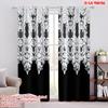 2pcs,2D Plane Printing Curtains Roller Blinds Lace Elegance Polyester Woven (without Rod) Art Deco Festive Use for Bedroom &