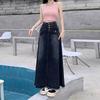 2024 Slim High-Waist A-Line Denim Skirt for Women - Spring & Autumn Collection