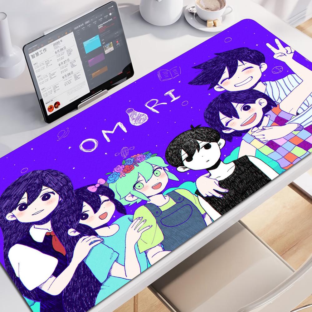 Omori Mauspad Tablet-Mauspad Laptop XL Schreibtisch-Mauspad Niedlich HD Regenbogen Gaming-Tastaturpad csgo Spieler x