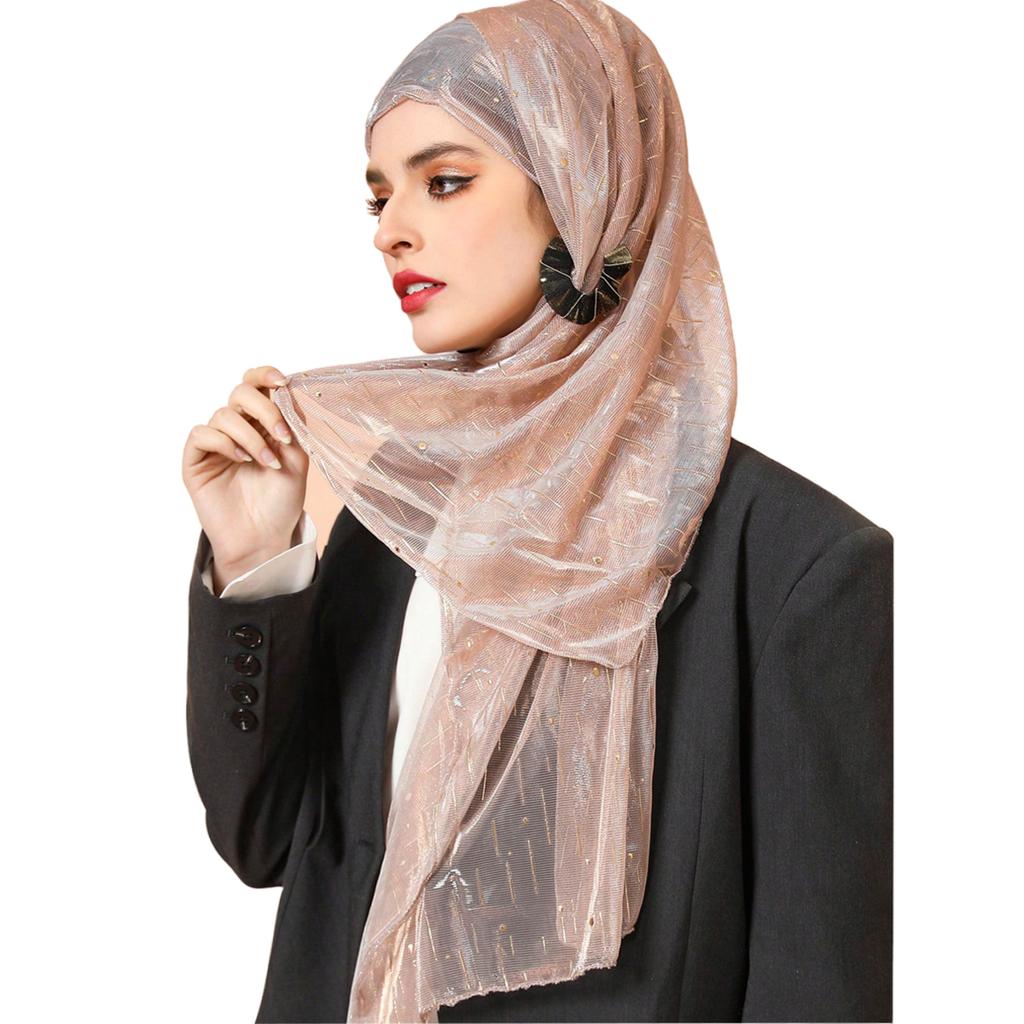 Women's Hijab Muslim Headscarf Easy Wearing Headwrap Scarf for Busy Modern Lady Girls Large Rectangle Neckerchief
