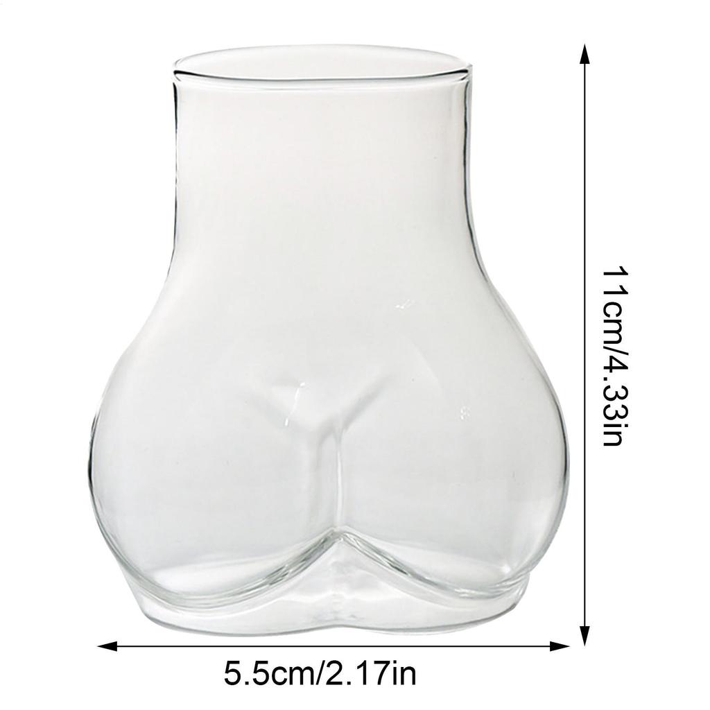 Creative Butt Shaped Mug Funny Butt Coffee Mug Thick Clear Borosilicate Glass Body Ass Cup Milk Water Mug For Adults Gift