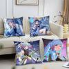 Kamisato Ayaka Anime Spiel Genshin Impact Kissenbezug Mode Quadratischer Kissenbezug Schlafzimmer Sofa Raum Ins Dekoration Freizeit