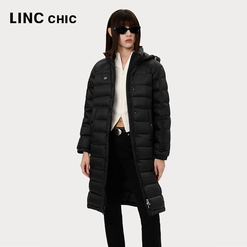 Jinyujie Women s Loose Hooded 90% Duck Down Long Winter Coat M